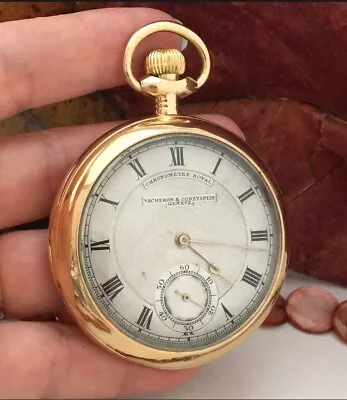 Vacheron Constantin Pocket Watch 56mm Gold Plated Circa 1913 • $2990