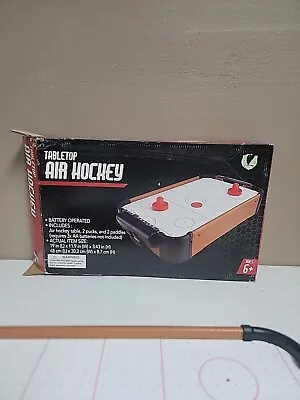  Wooden Mini Table Top Air Hockey Game Set Ages 6+ NEW - Battery Operated Fun • $17