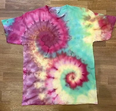 Tie Dye T-Shirt Top Tee Tye Die Music Festival Hipster Retro Unisex  M/L • £12