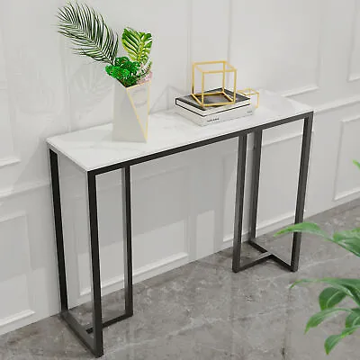 Luxury Marble Console Table Side End Table Hall Hallway Furniture Metal Frame • £73.92