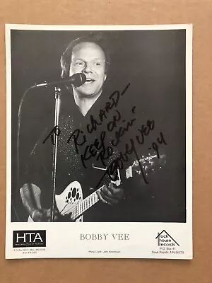 Vintage BOBBY VEE Autograph Hand Signed Inscribed Photo Print KEEP ON ROCKIN • $29.99