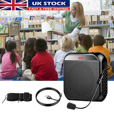 Portable Voice Amplifier With Microphone Headset Personal Speaker For Teachers • £13.99
