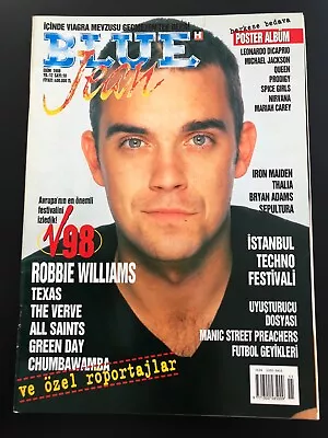 Blue Jean Turkish Magazine ’98 Robbie Williams Cover/Iron Maiden/Modern Talking  • $34.99