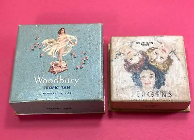 Vintage 1950-60 Woodbury Face Powder 1 In Original Box 1 In Jergens W/powder • $14.99