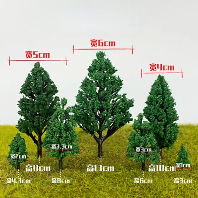 6PC HO/OO Scale Spring Evergreen Tree Miniatures Garden Plants Landscape Model • $4.99