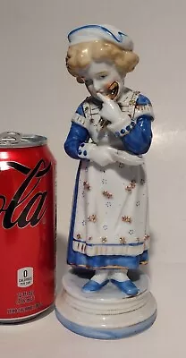 Vintage European Porcelain Nursemaid Figurine 7.75  Tall • £18.29