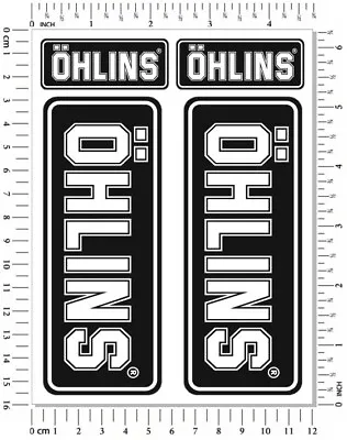 Ohlins Fork Shock Stickers Set Aprilia Ducati Kawasaki Graphics Laminated Decals • £7.89