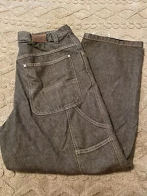 Vtg Godbody Men's Baggy Wide Leg Denim Jean Pants  36x29 Gray Skater Baggy Y2K • $26.99