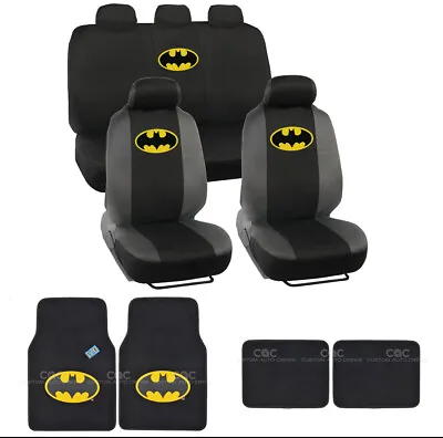 Batman Seat Cover And Floor Mats Full Gift Set - Official WB Products • $54.95