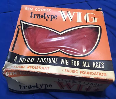 Vintage Ben Cooper Tru Type Flowing Girls Wig In Orig Box - Red Ponytail Wig  • $29.99