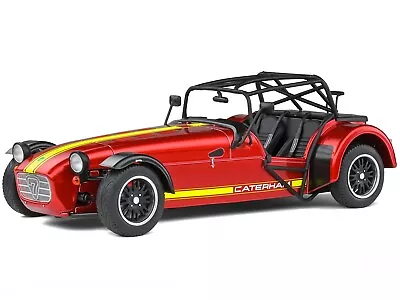 Caterham Seven Rot-yellow Diecast Model Car 421181620-S1801804 Solido 1:18 • £72.59