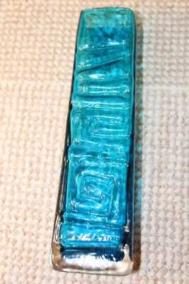 £129 • Buy Whitefriars Geoffrey Baxter 9671  Totem Pole  Vase In Kingfisher Blue