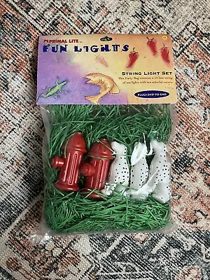 Vintage 1996 DALMATIAN AND FIRE HYDRANT STRING LIGHTS PRIMAL LITE FUN LIGHTS NEW • $30