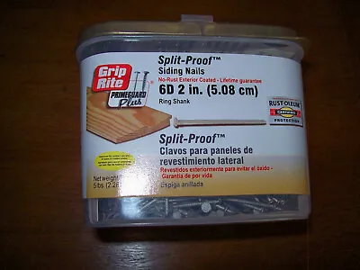 5 Pounds 6d  2” Grip Rite Split-Proof Wood Siding / Fence Nails • $19.95