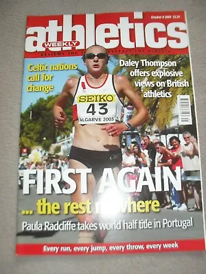 £0.99 • Buy Athletics Weekly Magazine October 8th 2003,Paula Radcliffe 