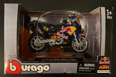 BBURAGO KTM 450 RALLY (2013 DAKAR) RED BULL 1:18 DIECAST METAL MODEL NEW In BOX • $26.40