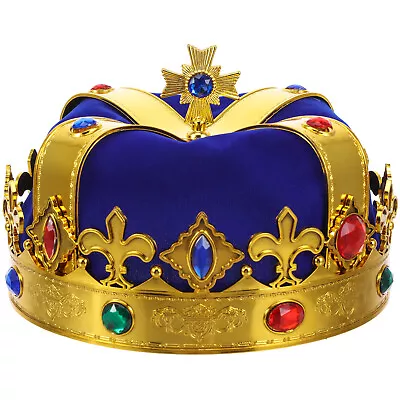 King Crowns Men Royal King Crowns Cosplay Party Costume Crown Hat • $12.19