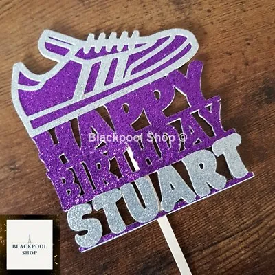 Adidas Trainer Birthday Cake Topper Choose Your Colour Glitter Name  • £5.50