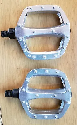 Vintage Bike Pedals 1/2  Platform Pedals BMX Shiny • $12.88