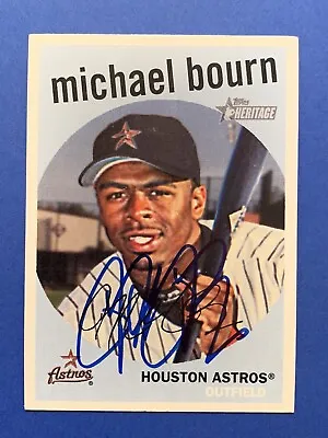 MICHAEL BOURN Signed 2008 Topps Heritage HOUSTON COUGARS - ASTROS Autograph Auto • $6.99