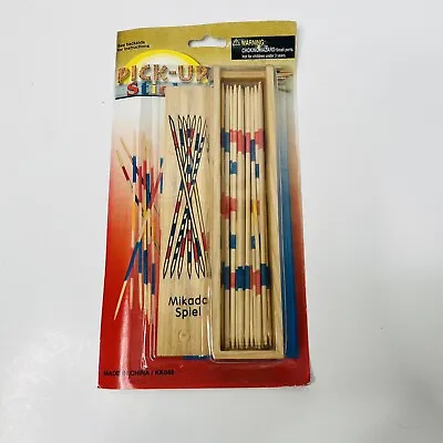 Mikado Wooden Pick Up Sticks Game Vtg New NOS KK049 Wood Case • $13.50