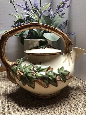 VINTAGE MCCOY POTTERY Mid Century Tea Pot Ivy And Vines  • $20