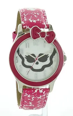 Girls Cute Monster High Watch With Bow On Case Silver Tone Case With Pink Band • $19.99