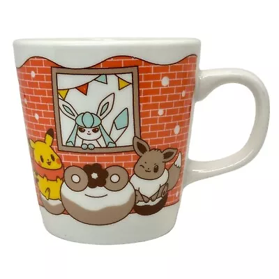 Pokemon X Misdo Mister Donut Pikachu Eevee Ceramic Coffee Tea Mug Cup • $49.95