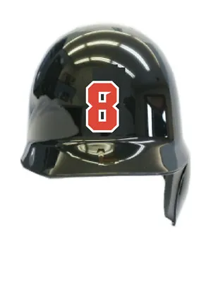 Custom Number 2.0  Baseball/Softball/Football Helmet Vinyl Decal Sticker  • $3.25