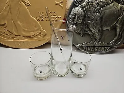 Vintage PLAYBOY CLUB Cocktail/Martini Glass Pitcher Set • $29.99