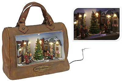  Large LED Light Up Christmas Scene Inside Handbag Christmas Display Centrepiece • £39.99