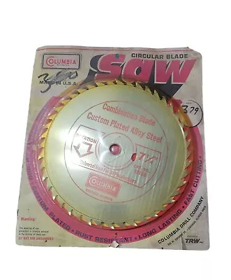 Columbia Tools TRW Circular Saw Combination Blade 7 ¼ Made In USA NOS • $19.99