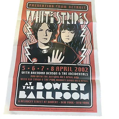 The White Stripes 2002 Concert Poster Bowery Ballroom New York City Original • $492.80
