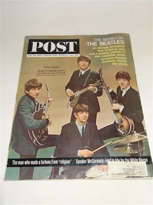 Saturday Evening Post March 21 1964 The Beatles John Lennon On Cover Scientology • $60