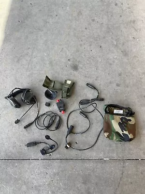 MSA SORDIN OD 75311 Supreme Pro Single Comm Headset W/ PTT Cables & Pouch • $340