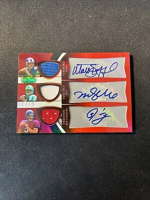 2009 Topps Triple Threads Stafford/Sanchez/Freeman Relics Combo Autos Red #1/15 • $199.99