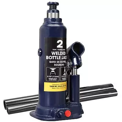 TCE Torin 2 Ton (4000 Lb) Capacity Hydraulic Welded Bottle Jack Black • $26.99