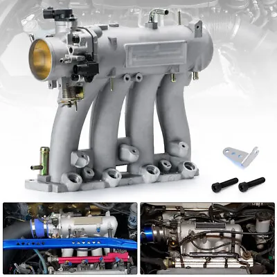 Racing D15 D16 DSeries Intake Manifold+Throttle Body For Honda Civic CRX DEL SO • $173.90