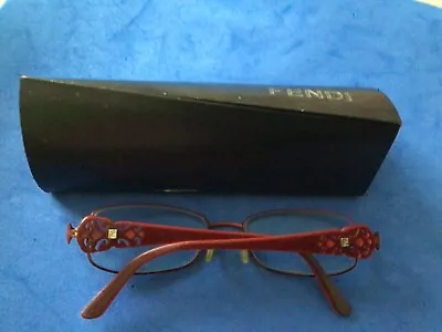 Vintage Fendi Eyeglass Frames And Case Red • $88