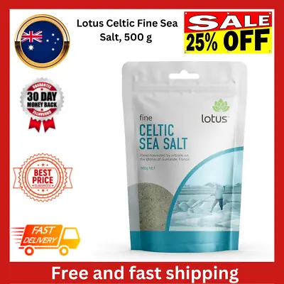 Lotus Coarse Celtic Sea Salt 500 G - FAST FREE SHIPPING AU • $24.55