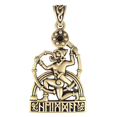 Bronze Heimdall Norse God Pendant Viking Heimdallr Asatru Jewelry - Dryad Design • $24.99