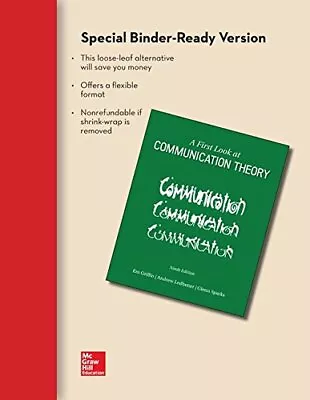 Looseleaf For A First Look At Communication Theory • $8.23