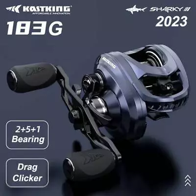 2023 KastKing Sharky III Long Cast Baitcasting Fishing Reel 8BB 7.2:1 Reel • £114.05