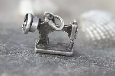 Super Cute Old Vintage 1940's Stering Silver Sewing Machine Charm • $14.96