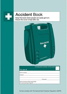 Safety First Aid Accident Report Book-Folder HSE Compliant Office Health Safety • £8.99