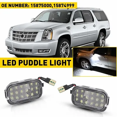 2PCS LED Side Mirror Puddle Light Assembly For 2007-2014 Cadillac Escalade USA • $17.09