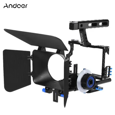 £87 • Buy DSLR Camera Camcorder Rig Video Cage Kit Matte Box Follow Focus For Sony A7 A7R