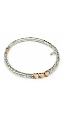 New Links Of London Xs Rose Gold Vermeil Heart Sweetie Bracelet • £65