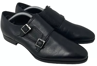 Zara Man Men’s Size 8 Dress Shoes Monk Strap Black Leather EU 42 • $59