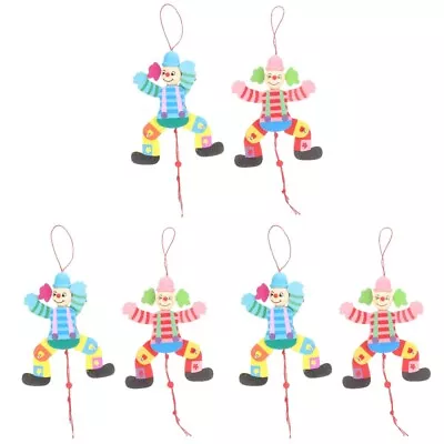  6 Pcs Puppets For Adults Funny Marionettes Pull Line Clown Toy • £15.48